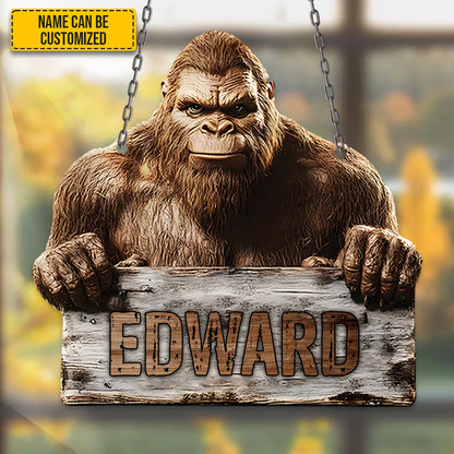 Sasquatch Says Hi - Personalized Acrylic Window