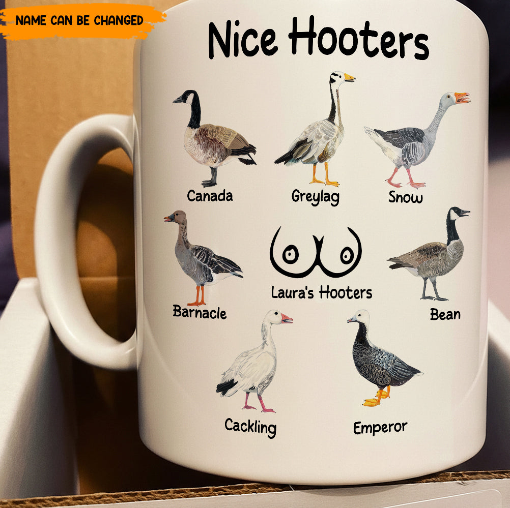 Funny Mug - Nice Hooters - Funny Gift For Women, Friends, Coworkers - Personalized Mug