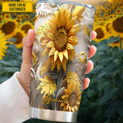 Beautiful Sunflower - Personalized Sunflower Tumbler