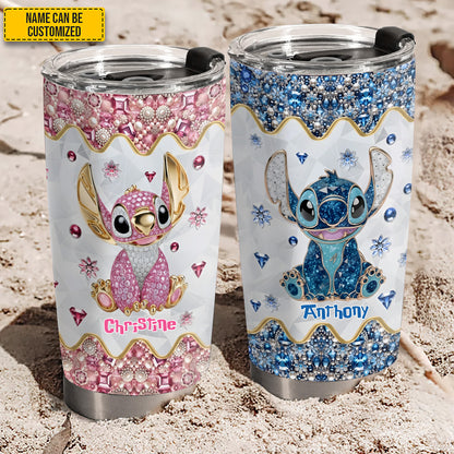 Cute Couple Tumbler - Personalized Couple Tumbler, Gift For Couple