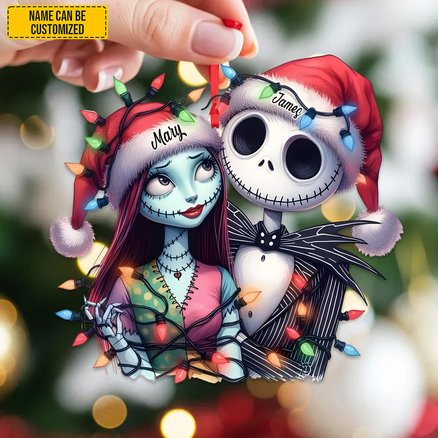 Personalized Skull Couple Ornament