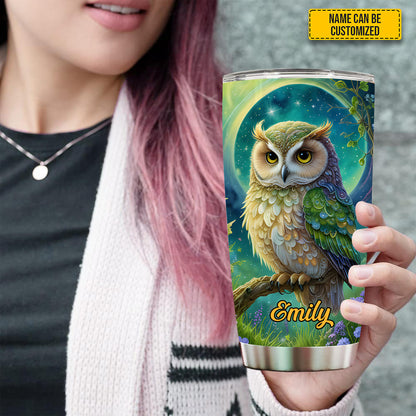 Personalized Beautiful Owl Stainless Steel Tumbler