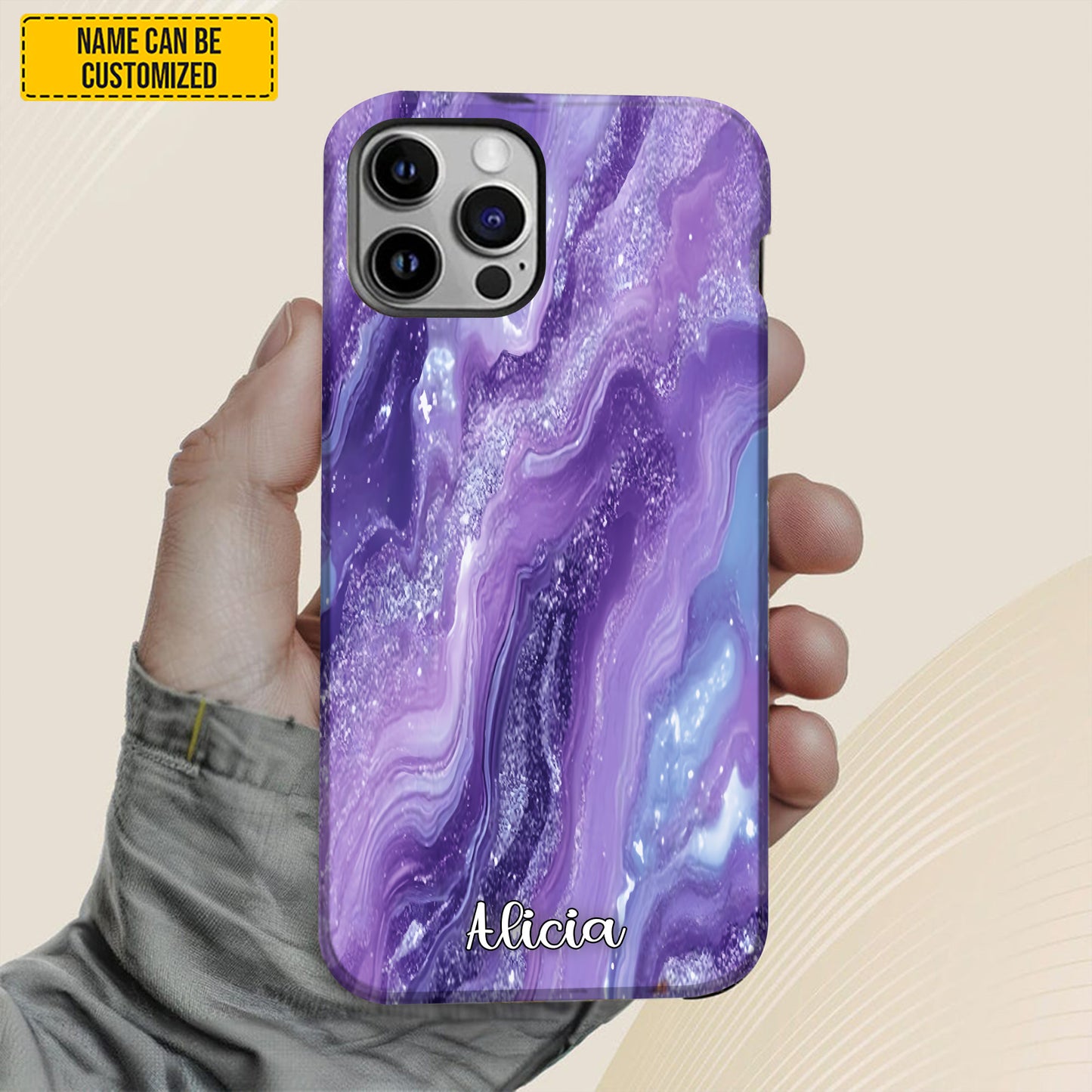 Personalized Purple Agate Phone Case