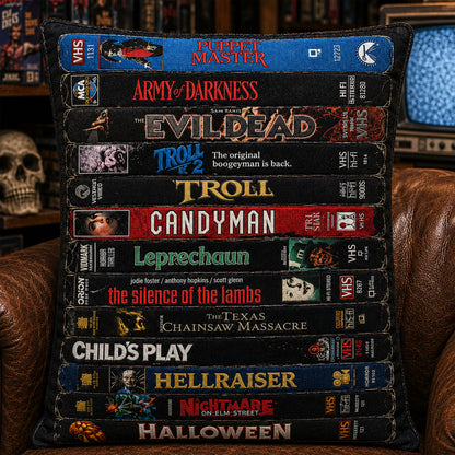 Retro Horror VHS Pillow Version 2