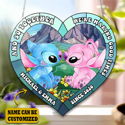 Cute Couple Acrylic Window, Couple Acrylic Window Hanging