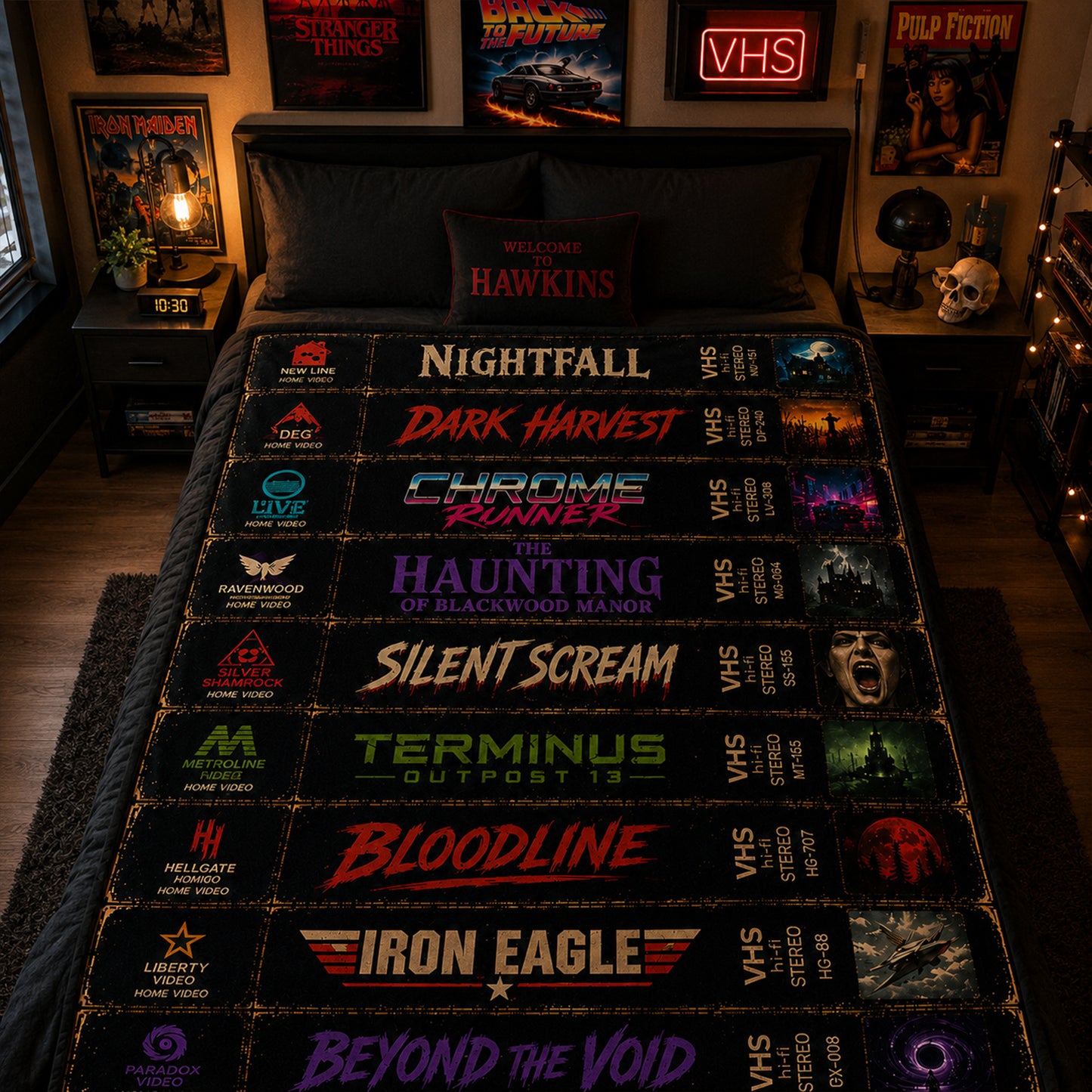 Retro Horror VHS Blanket Version 6