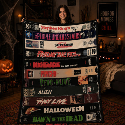 Retro Horror VHS Blanket Version 5