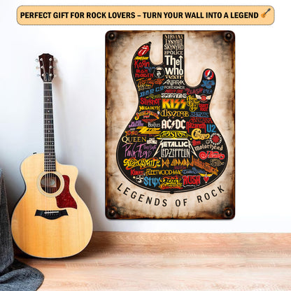 Legends Of Rock - Personalized Classic Rock Metal Sign