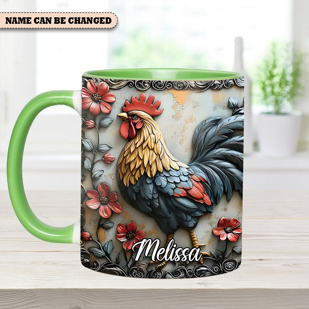 Chicken Accent Mug - Personalized Accent Mug