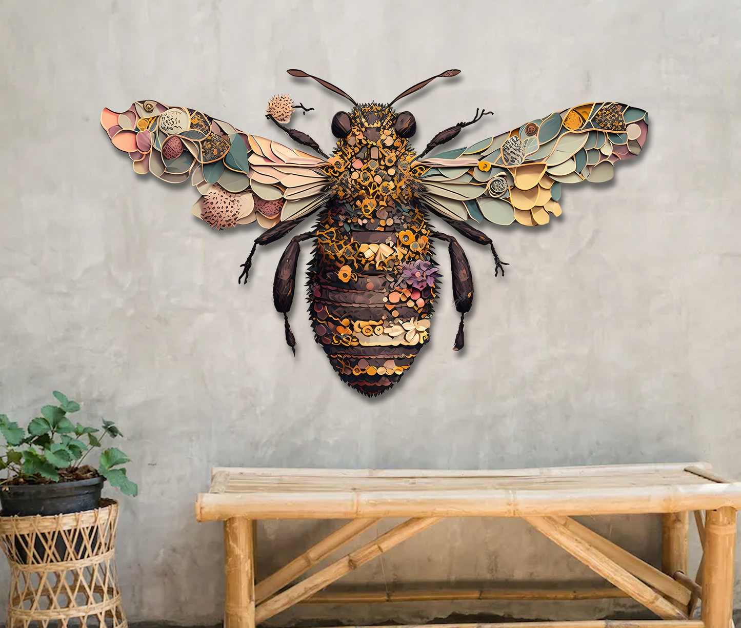 Beautiful Bee Metal Sign - Perfect Gift For Home