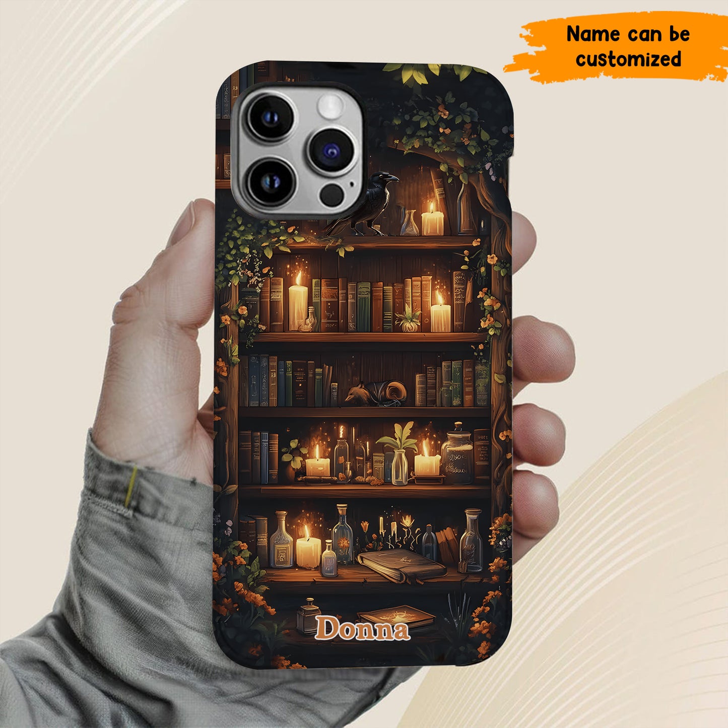Personalized Bookshelf Phone Case
