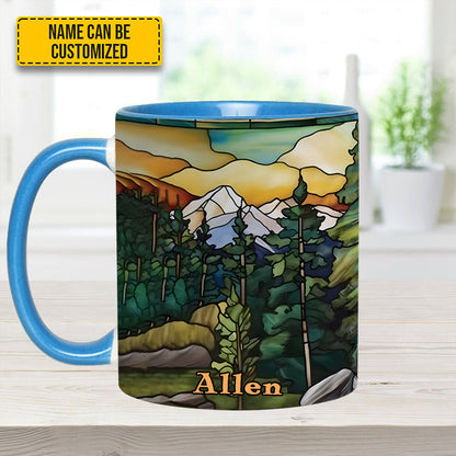 Personalized Mountains Accent Mug