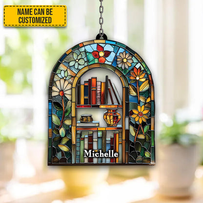 Personalized Bookshelf Collection Acrylic Window Hanging