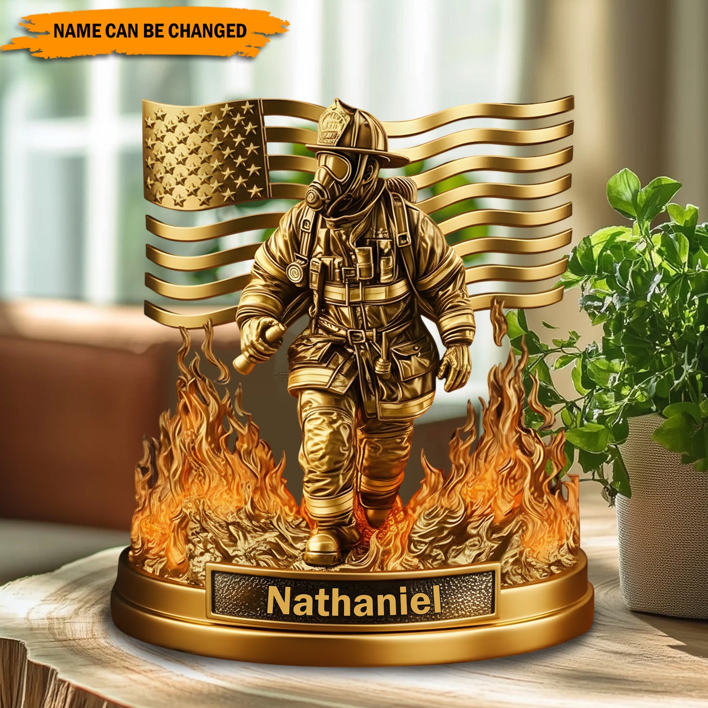 Firefighter Valor – Personalized Fireman Acrylic Plaque