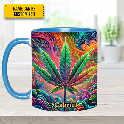 Personalized Colorful Weed Accent  Mug