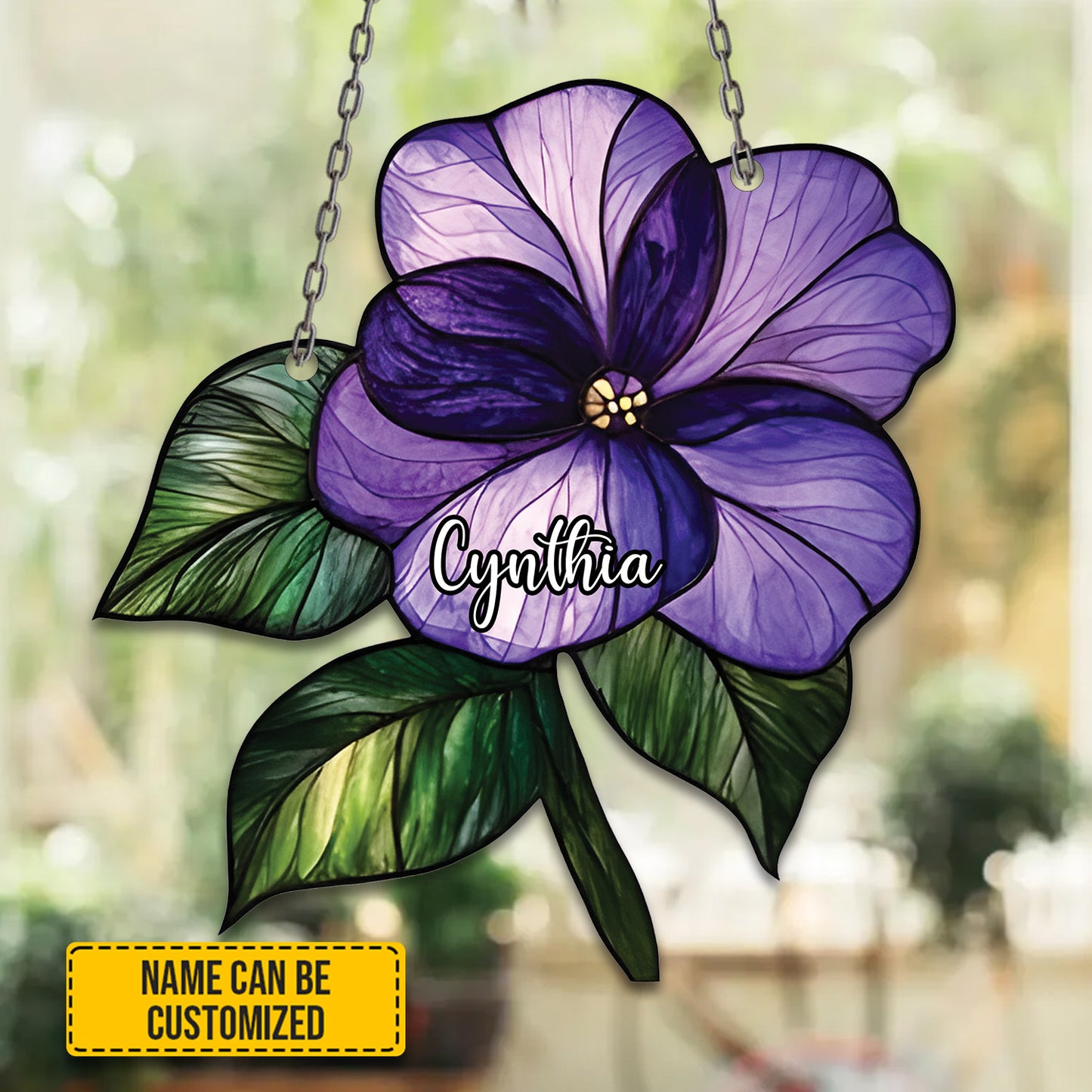 Birth Month Flower Acrylic Window- Hanging Decor