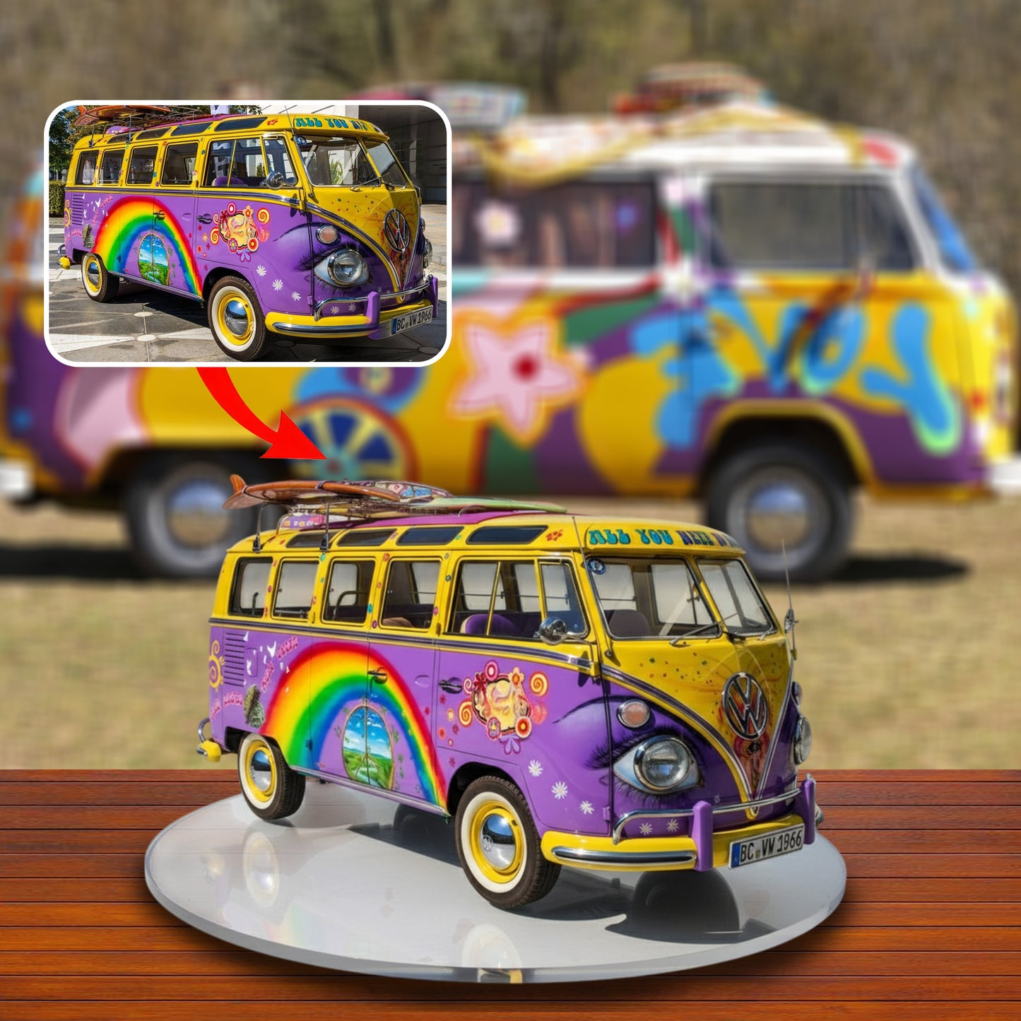 Personalized Peace & Love Vibes Acrylic Plaque