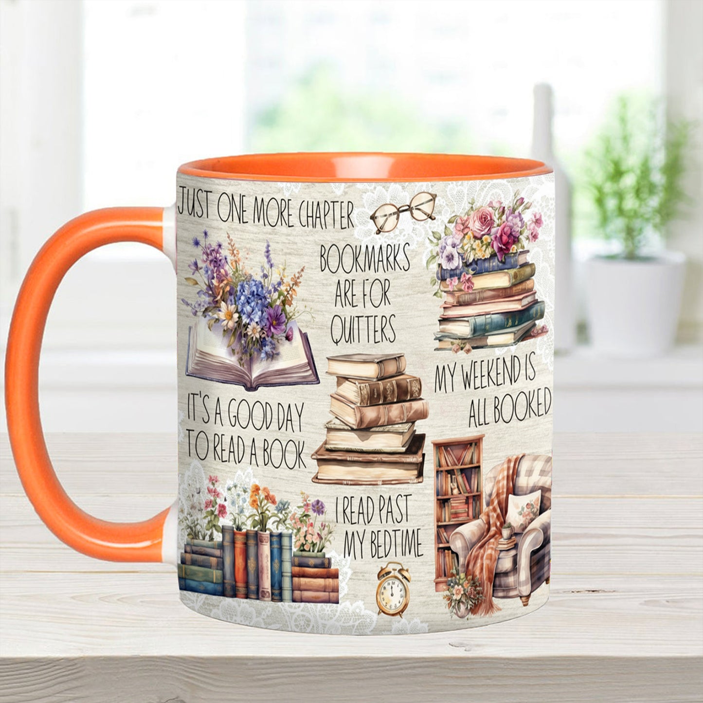 Just A Girl Who Loves Books Accent Mug