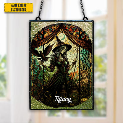Personalized Witch Water Ripple Acrylic Suncatcher