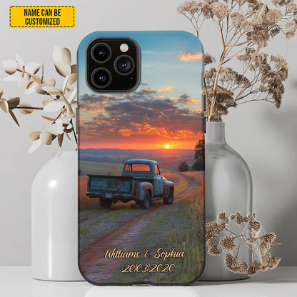 Personalized Pick Up Truck Sunset Phone Case