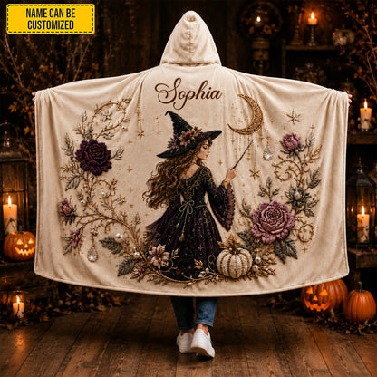 Personalized Witch Hooded Blanket