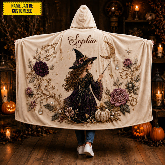 Personalized Witch Hooded Blanket