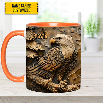 Strong Eagle - Personalized Eagle Accent Mug