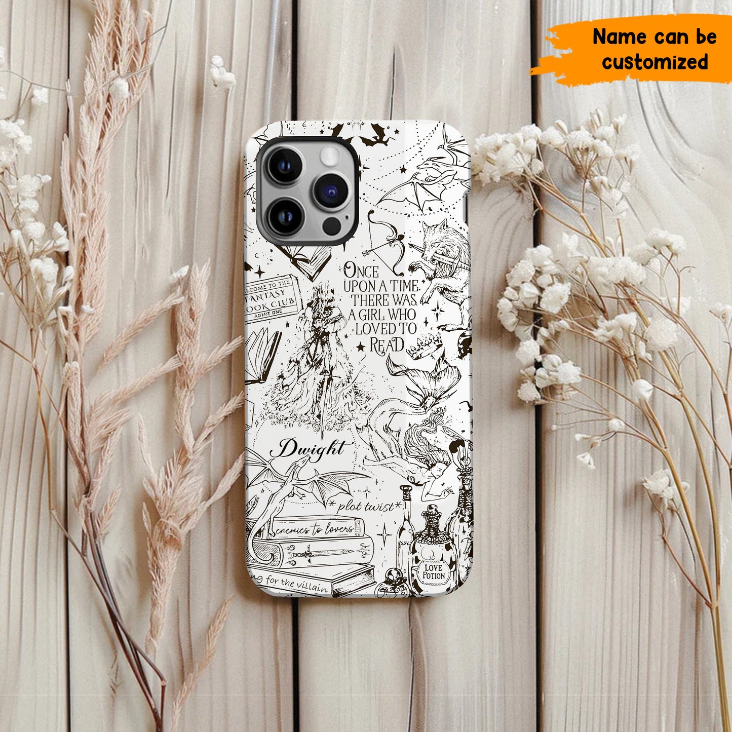 Personalized Fantasy Book Phone Case - Book Lover Gift