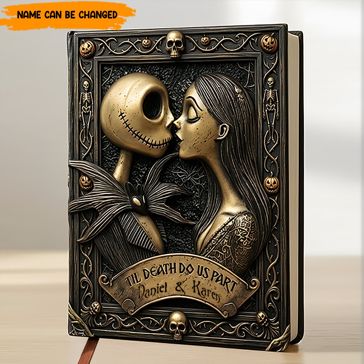Personalized Gothic Couple Leather Journal