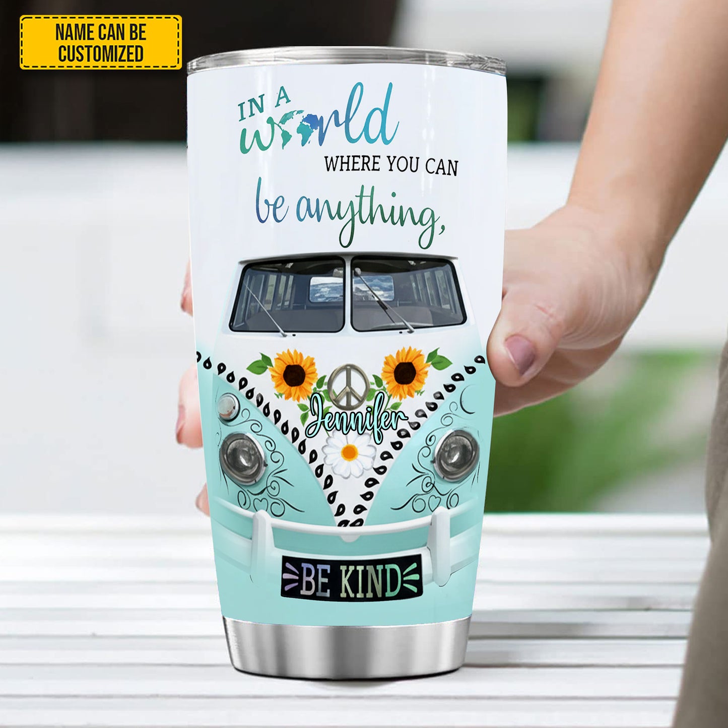 Be Kind - Personalized Hippie Tumbler