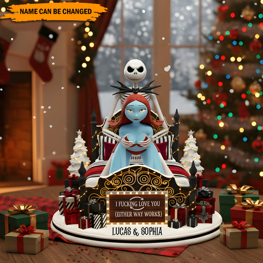 Naughty Holiday Love – Personalized Funny Couple Plaque