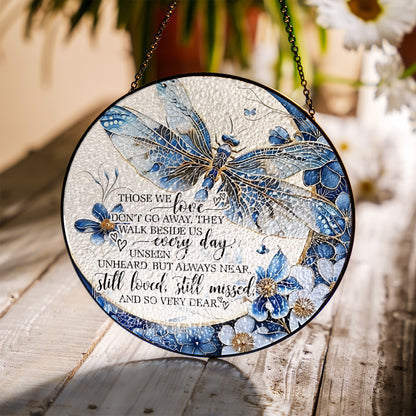 Memorial Dragonfly Stained Glass Suncatcher