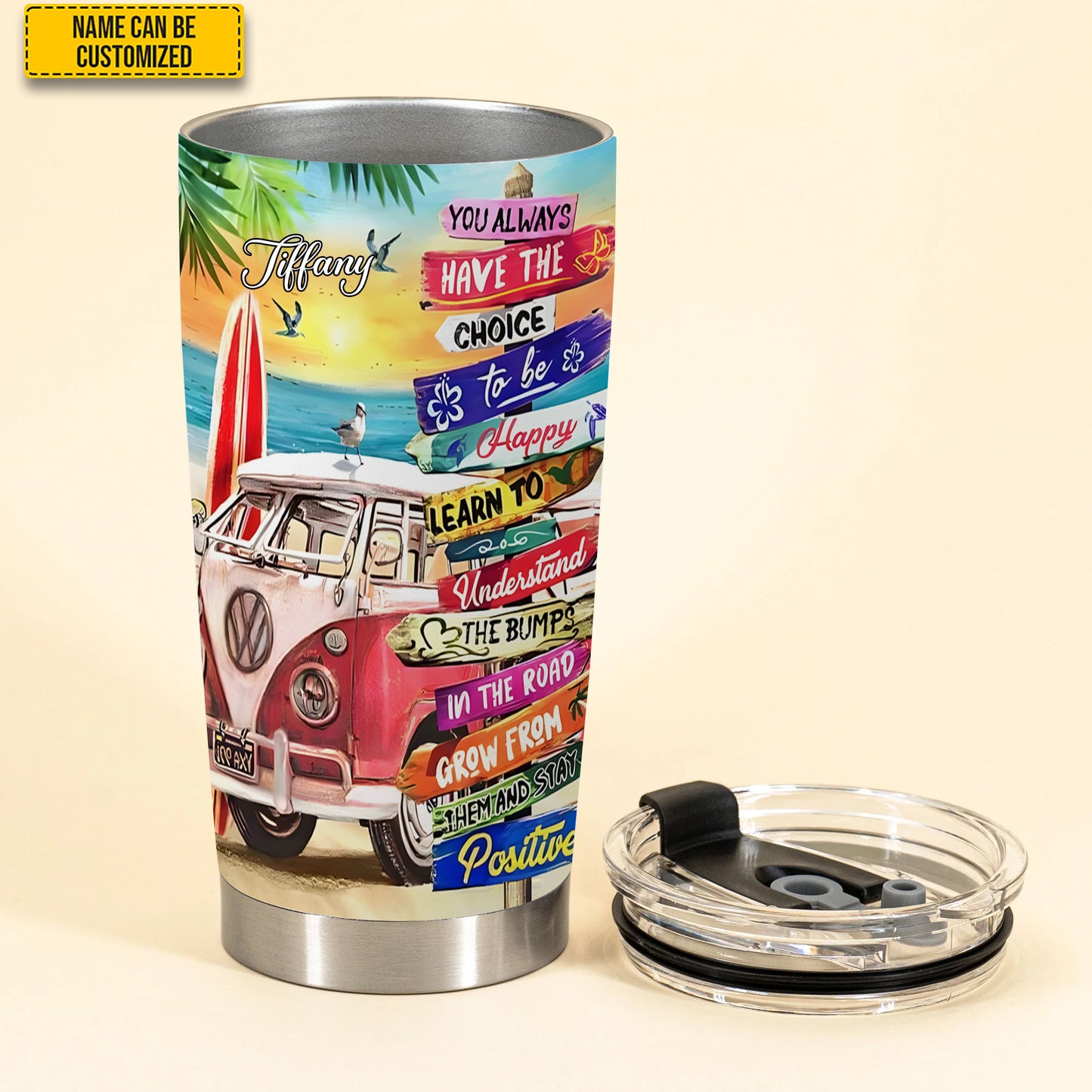 Hippie Van - Personalized Hippie Tumbler