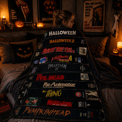 Retro Horror VHS Blanket Version 4