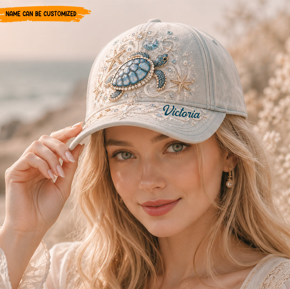 Personalized Sea Turtle Classic Cap Version 2
