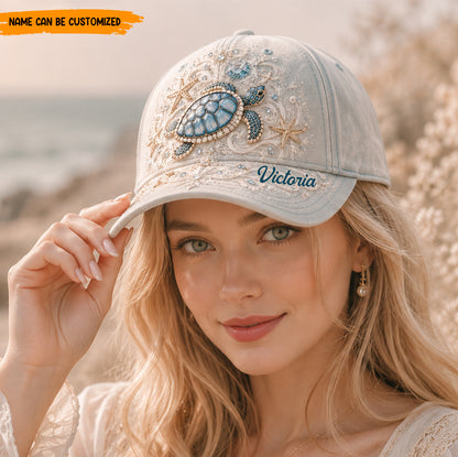 Personalized Sea Turtle Classic Cap Version 2