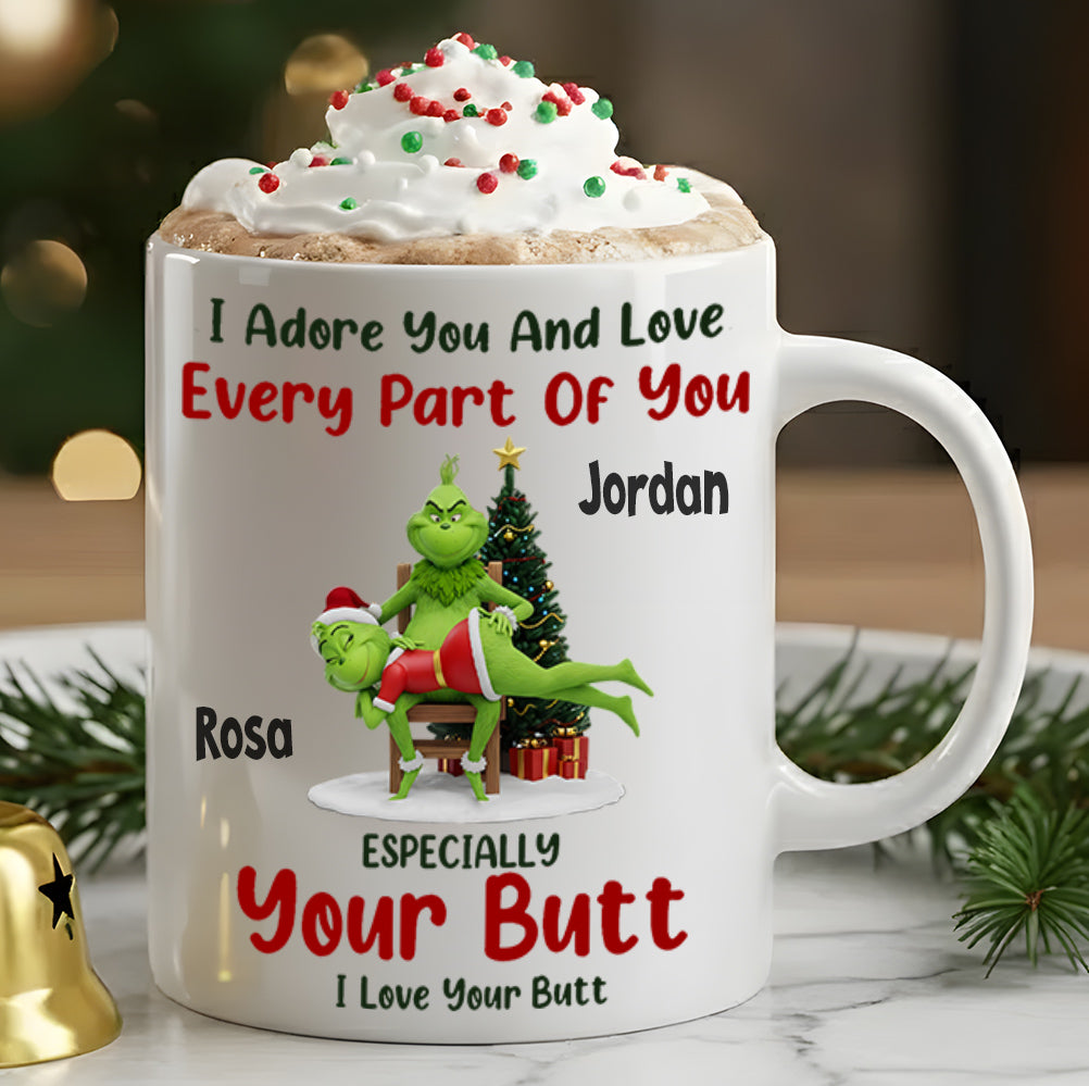 I Adore You - Funny Couple Christmas Accent Mug