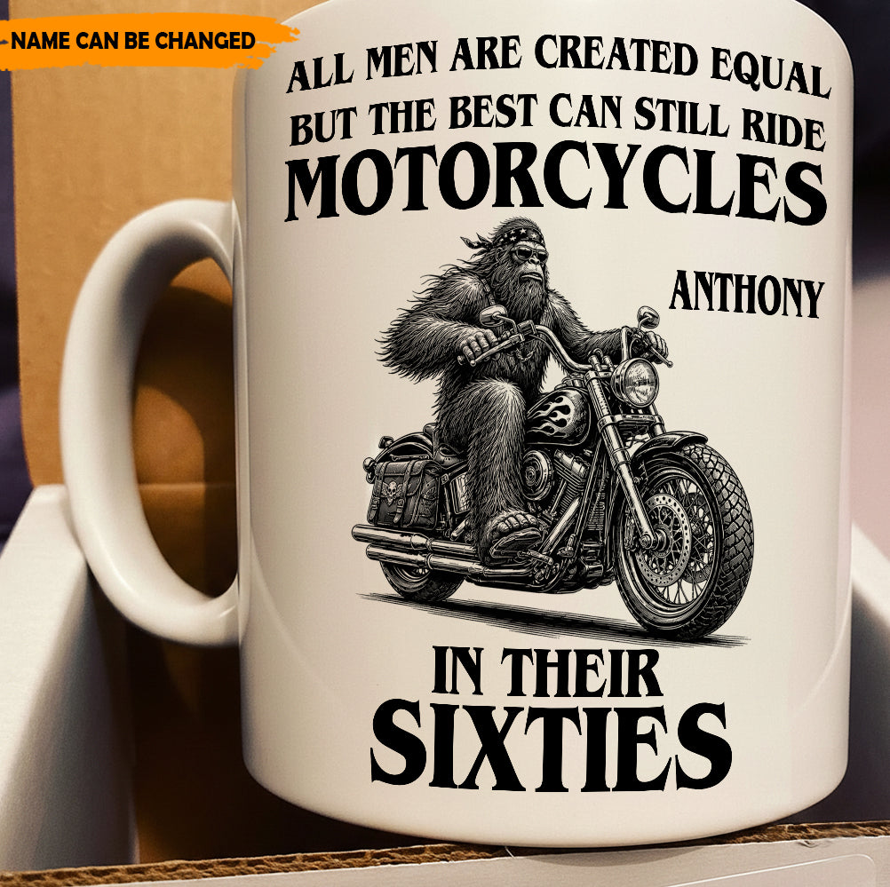 Still Riding In Their Sixties - Personalized Biker White Mug