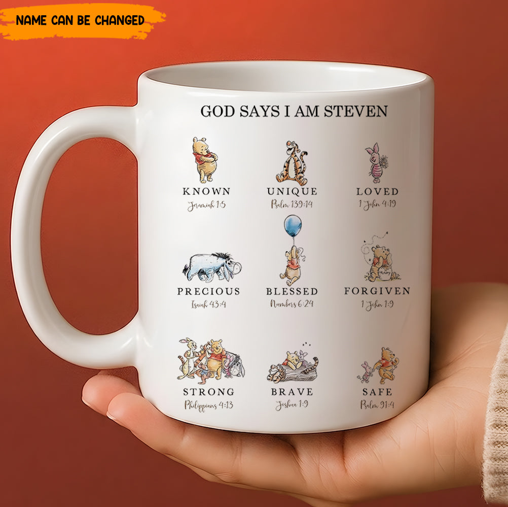 Personalized God Says I Am Mug, Gift For Kids