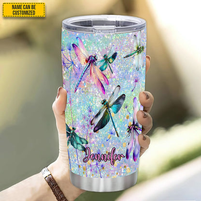 Sparkle Dragonfly - Personalized Dragonfly Tumbler