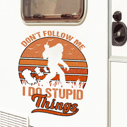 Vintage Bigfoot Humor Decal, Decor Decal