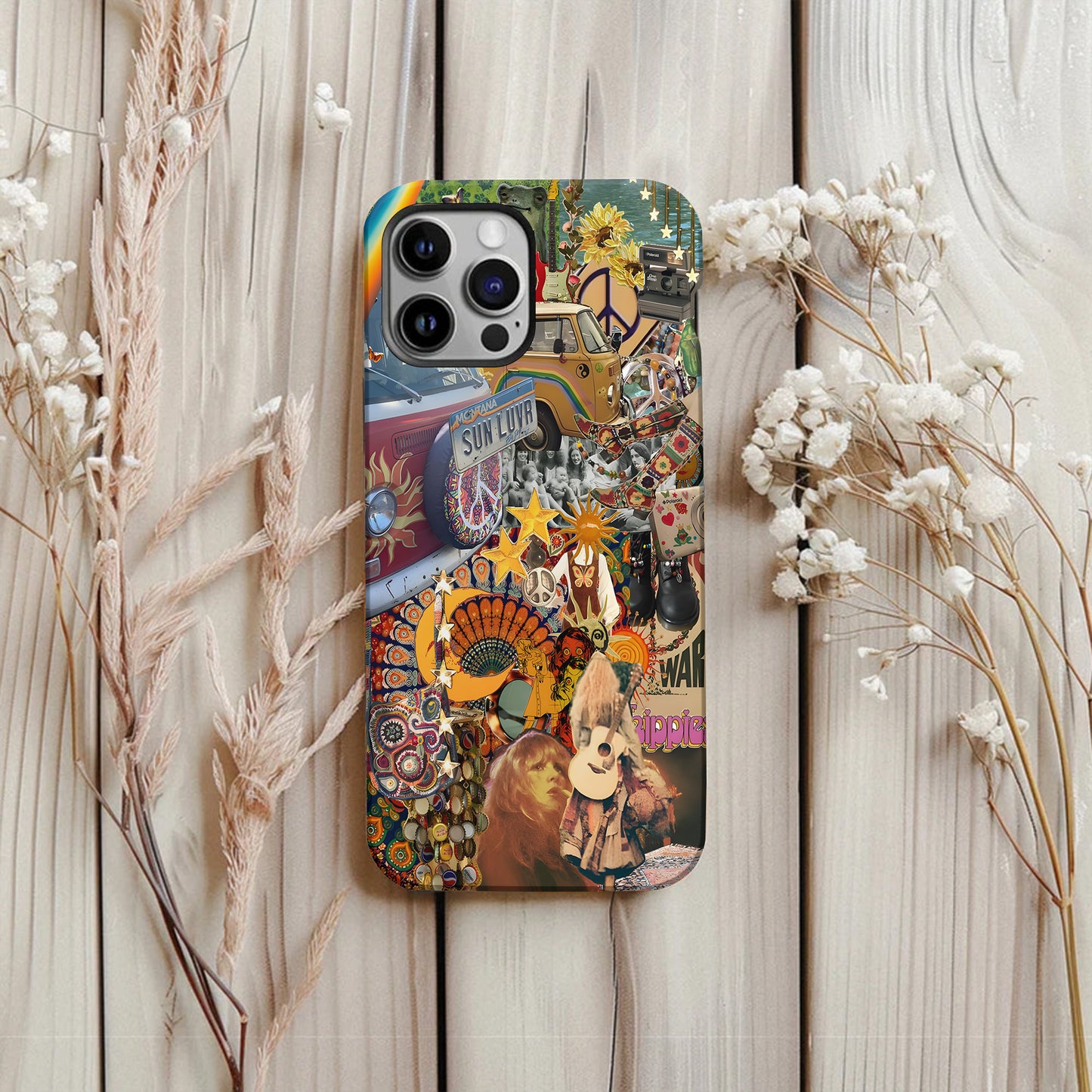 Psychedelic Hippie Collage Phone Case