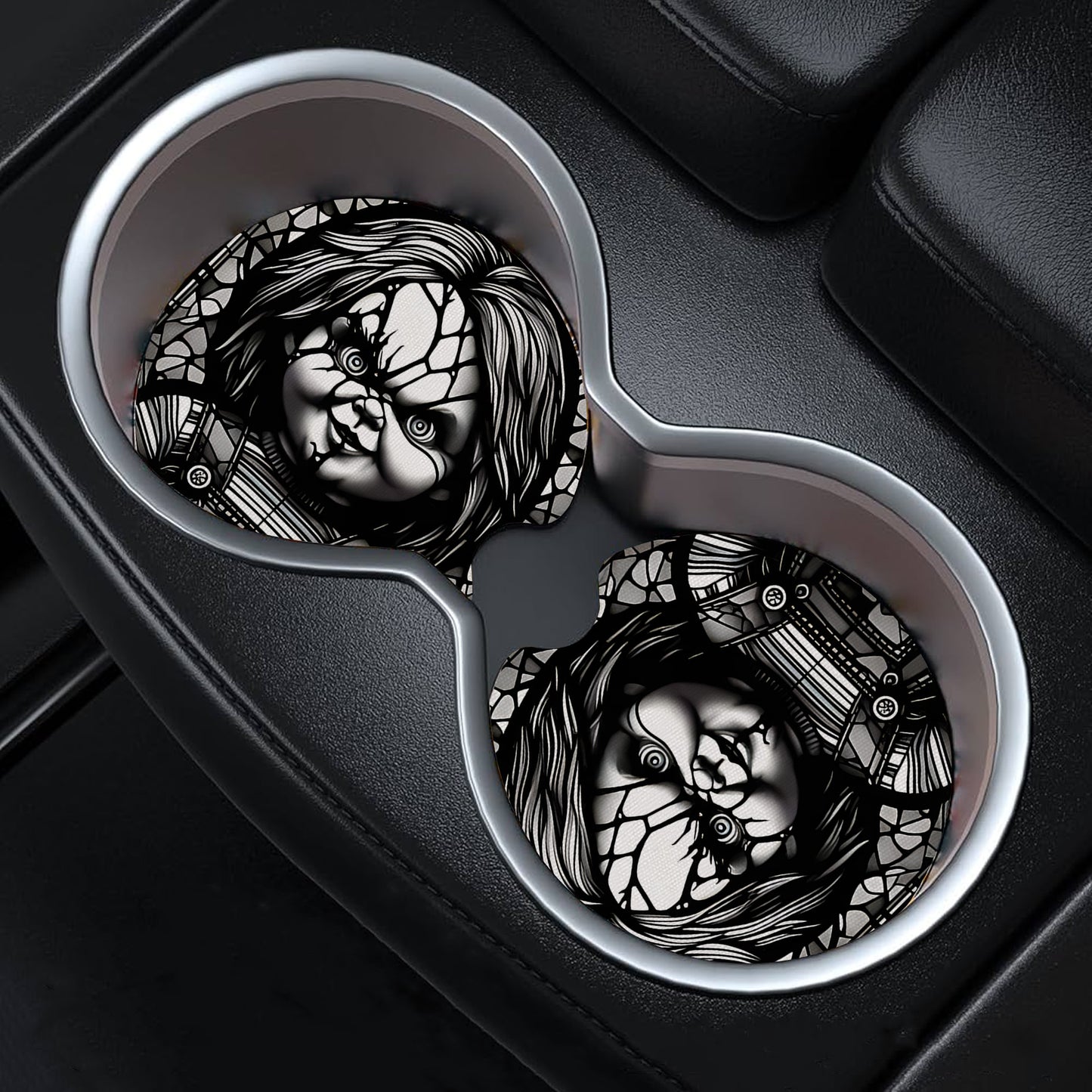 Horror Night Halloween Car Coasters