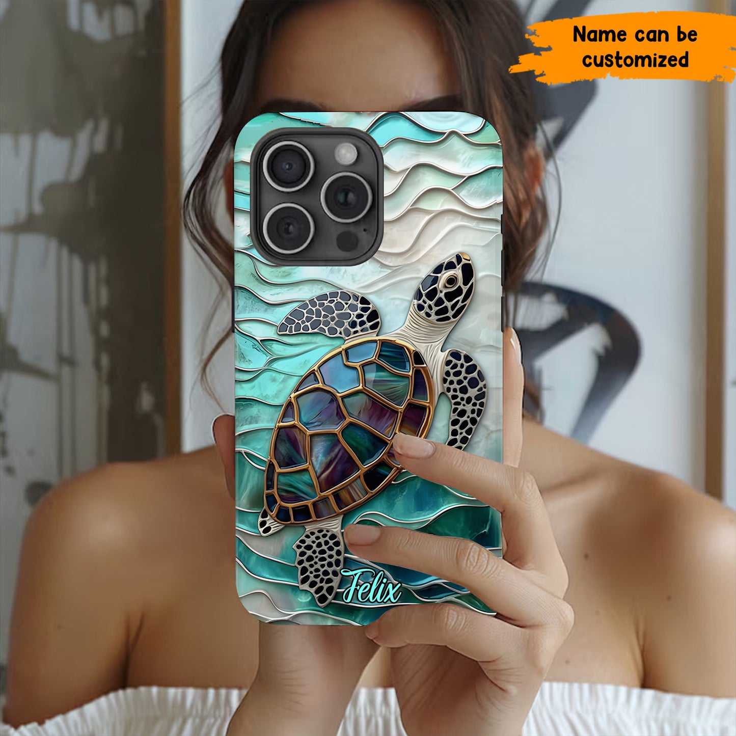 Personalized Sea Turtle Ocean Phone Case