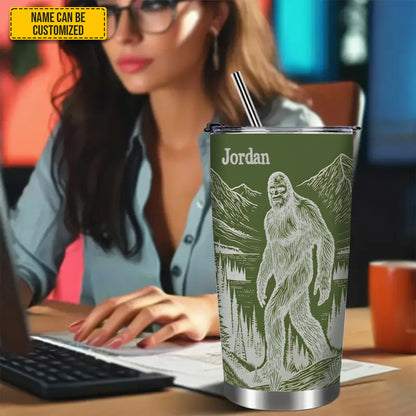 Personalized Funny Bigfoot Trees Tumbler