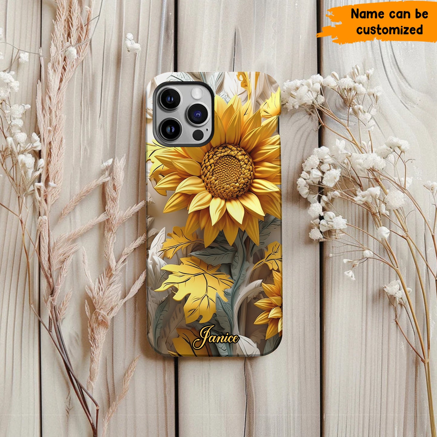 Sunflower Phone case, Personalized Phone Case