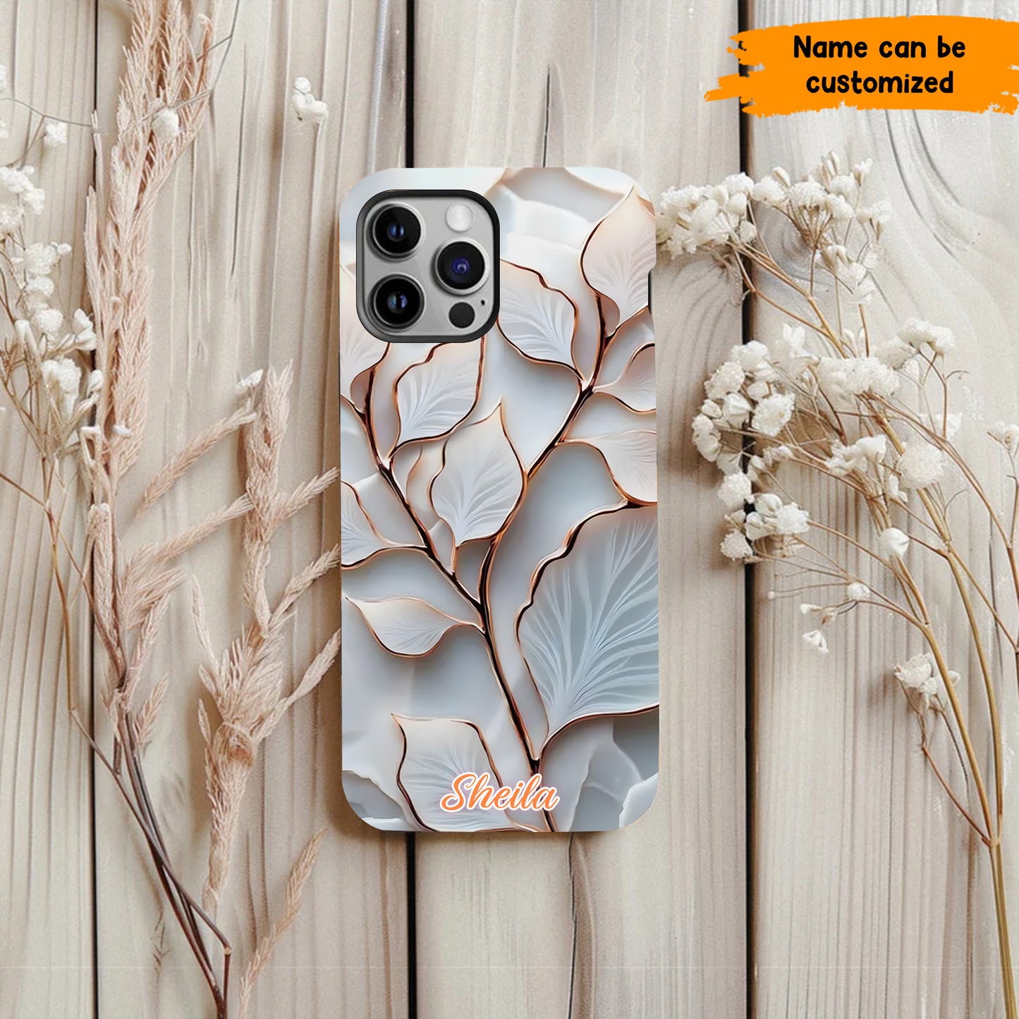 Personalized Elegant Leaf Phone Case