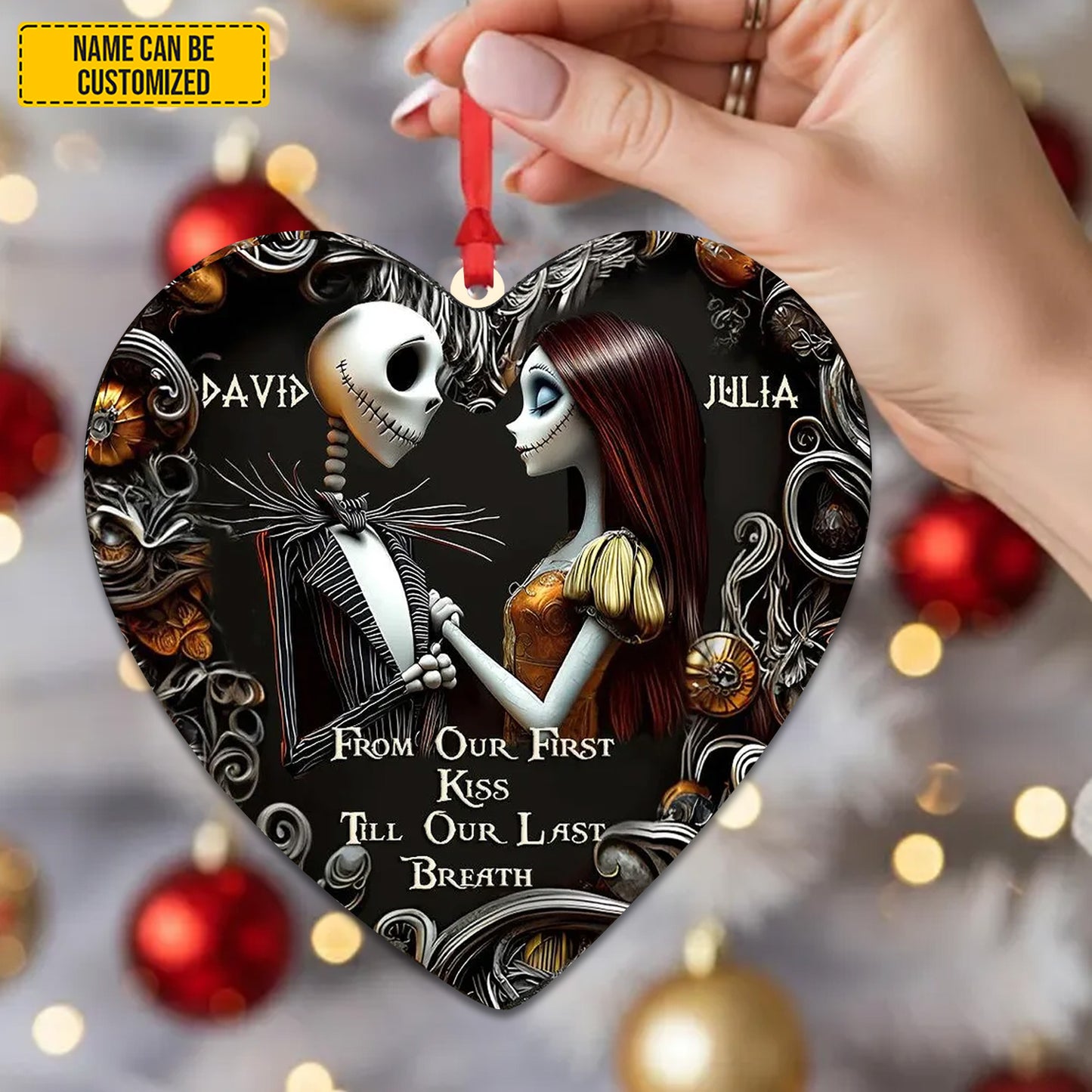 From Our First Kiss Till Our Last Breath - Personalized Couple Acrylic Ornament