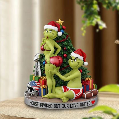 Monster Green Couple – Funny Christmas Acrylic Plaque