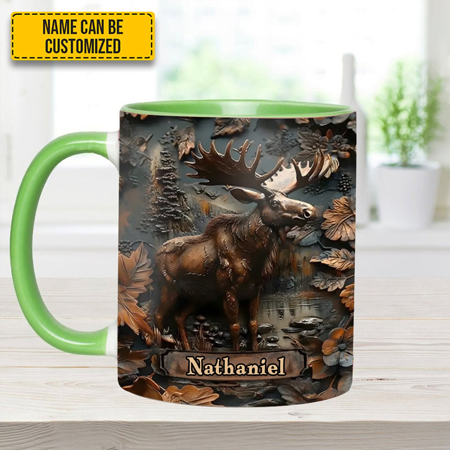 Moose Wilderness – Personalized Hunting Accent Mug